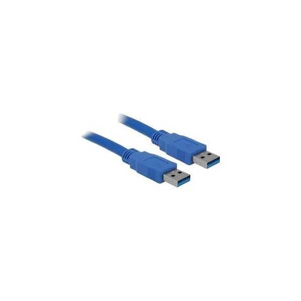 USB 3.0 kaapeli, A uros - A uros, 2 m, sininen