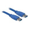 USB 3.0 kaapeli, A uros - A uros, 2 m, sininen