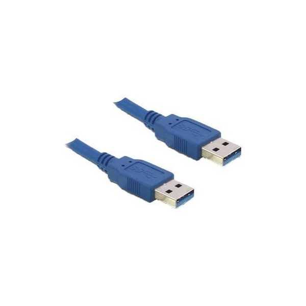 USB 3.0 kaapeli, A uros - A uros, 1 m, sininen
