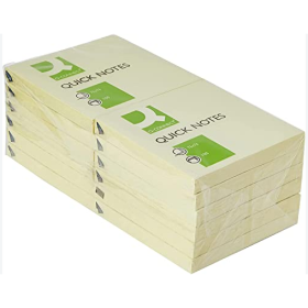Q-Connect Quick Notes tarralaput 76 x 76 mm, keltainen, 12 kpl