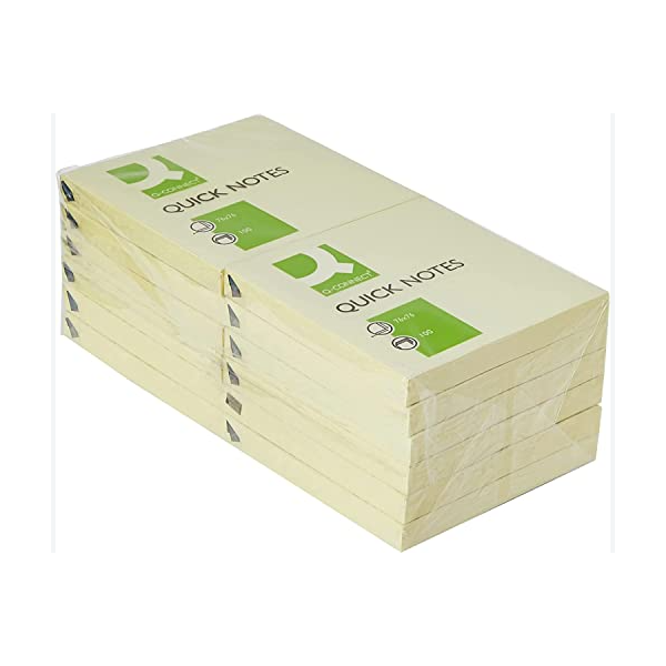 Q-Connect Quick Notes tarralaput 76 x 76 mm, keltainen, 12 kpl