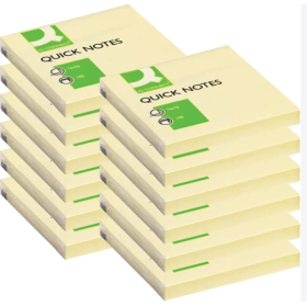 Q-Connect Quick Notes tarralaput 76 x 76 mm, keltainen, 12 kpl