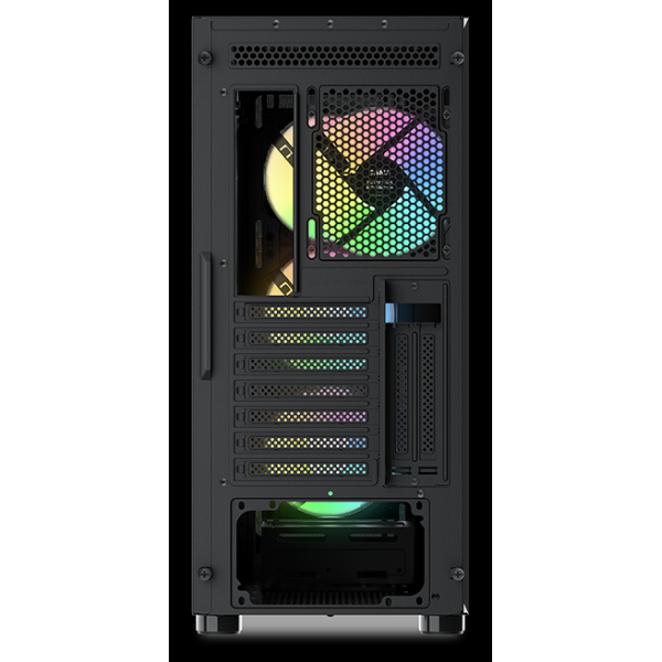SAMA S40 Black ATX-miditornikotelo, 4 × ARGB