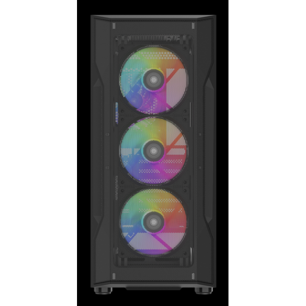 SAMA S40 Black ATX-miditornikotelo, 4 × ARGB
