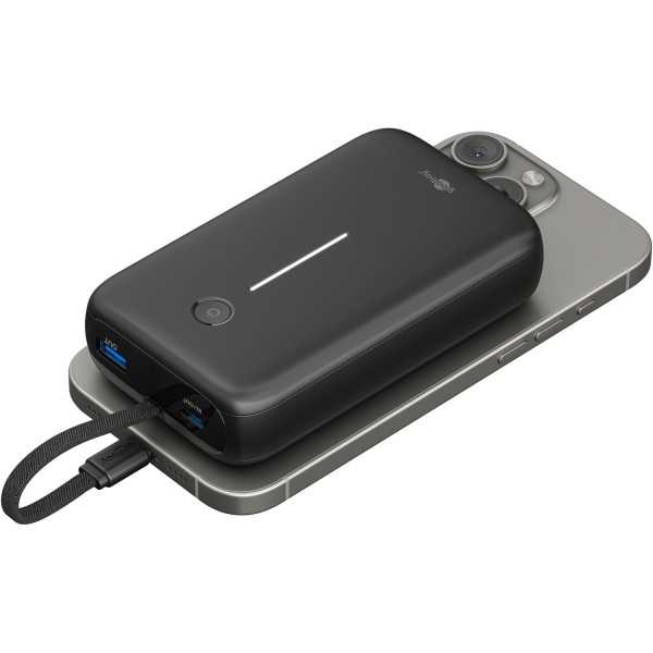 Varavirtalähde 20 000 mAh sisäänrakennetulla USB-C-kaapelilla