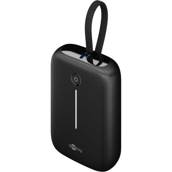 Varavirtalähde 10 000 mAh, sisäänrakennetulla USB-C-kaapelilla