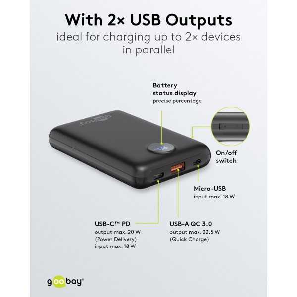 Varavirtalähde 10 000 mAh