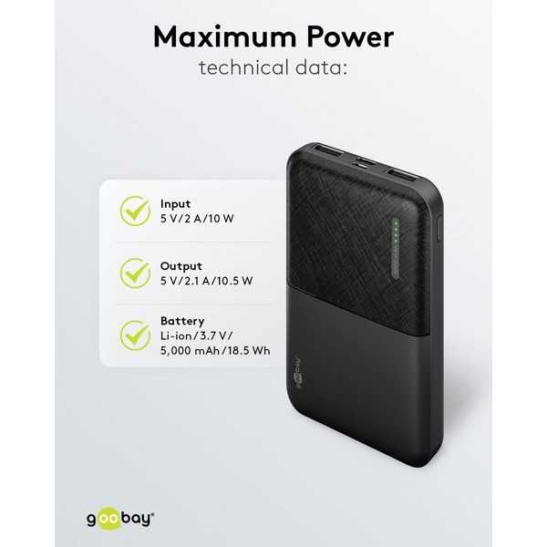 Power Bank 5,000 mAh
