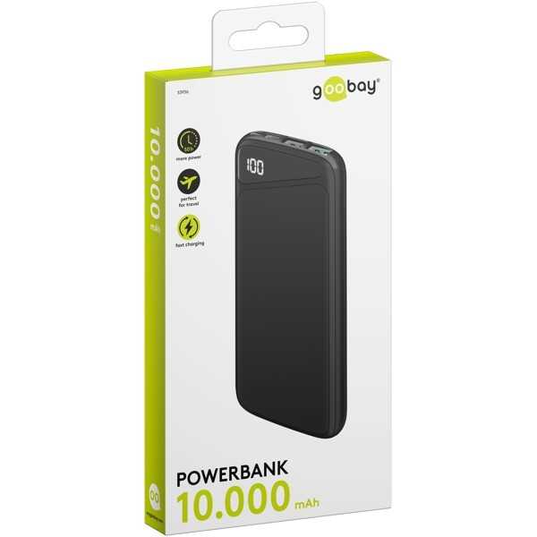 Pikalatausvirtapankki 10 000 mAh virransyötöllä