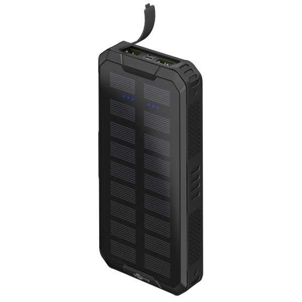 Ulkokäyttöön tarkoitettu aurinkokennovirtapankki 20 000 mAh virransyötöllä