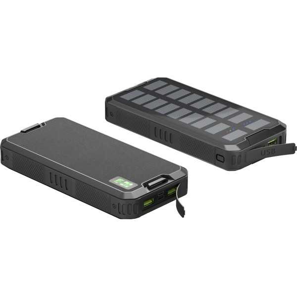 Ulkokäyttöön tarkoitettu aurinkokennovirtapankki 20 000 mAh virransyötöllä