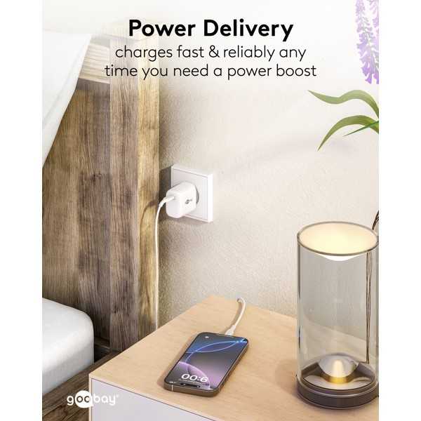 25 W USB-C PD GaN -pikalaturi, valkoinen