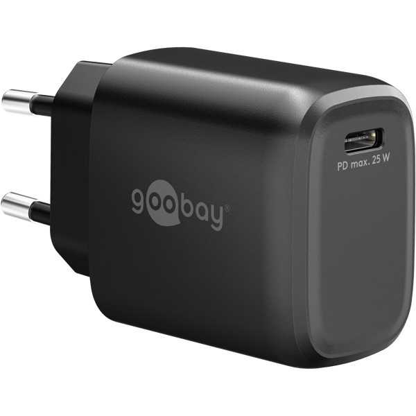 25 W USB-C PD GaN -pikalaturi, musta