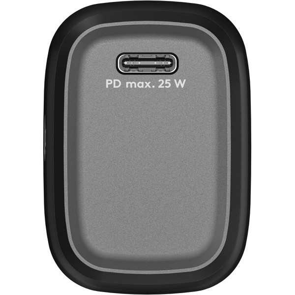 25 W USB-C PD GaN -pikalaturi, musta