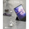 20 W USB-C PD GaN -kaksoispikalaturi, valkoinen