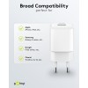 20 W USB-C PD GaN -kaksoispikalaturi, valkoinen