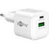20 W USB-C PD GaN -kaksoispikalaturi, valkoinen