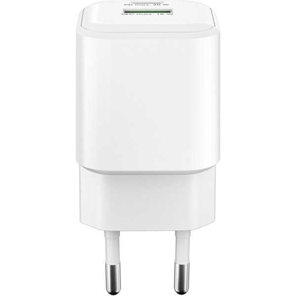 20 W USB-C PD GaN -kaksoispikalaturi, valkoinen