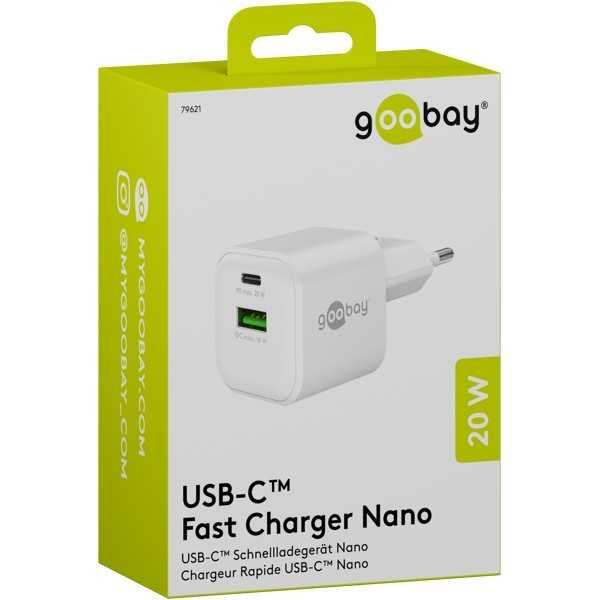 20 W USB-C PD GaN -kaksoispikalaturi, valkoinen