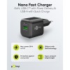 20 W USB-C PD GaN -kaksoispikalaturi, musta