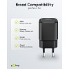 20 W USB-C PD GaN -kaksoispikalaturi, musta