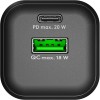 20 W USB-C PD GaN -kaksoispikalaturi, musta