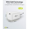 65 W USB-C PD GaN -pikalaturi Nano, valkoinen