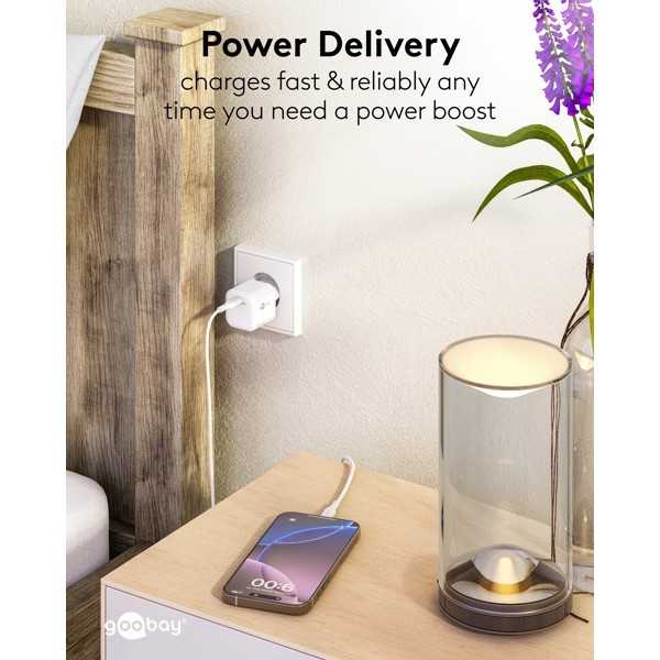 30 W USB-C PD GaN -pikalaturi Nano, valkoinen