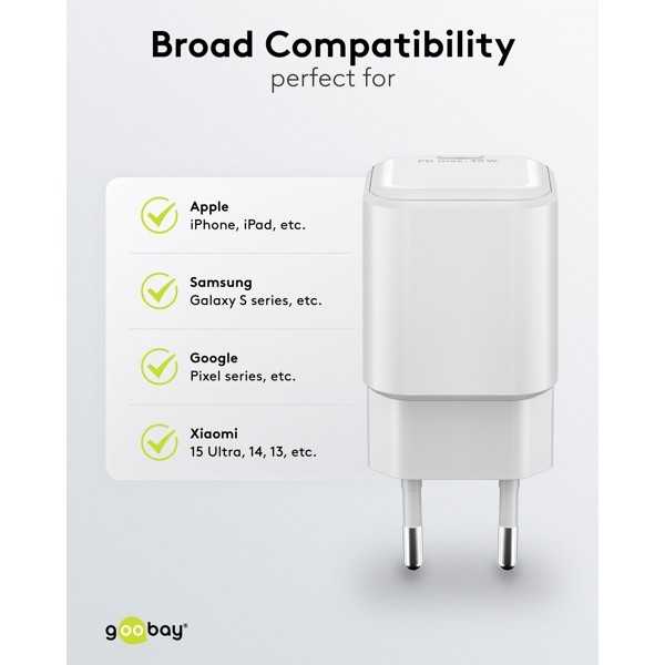 30 W USB-C PD GaN -pikalaturi Nano, valkoinen