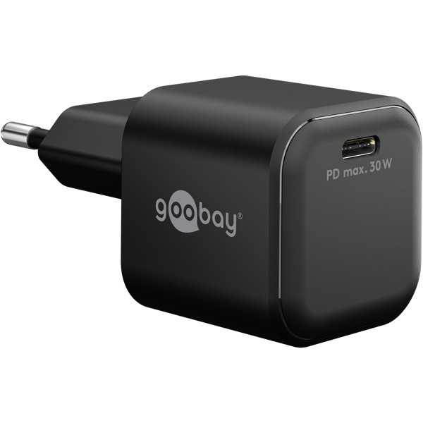 30 W USB-C PD GaN -pikalaturi Nano, musta