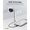 20 W USB-C PD GaN -pikalaturi Nano, musta