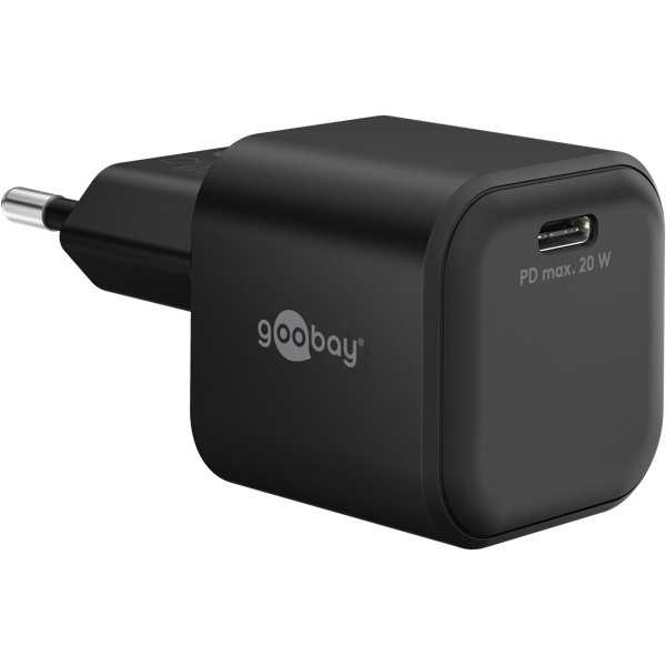 20 W USB-C PD GaN -pikalaturi Nano, musta