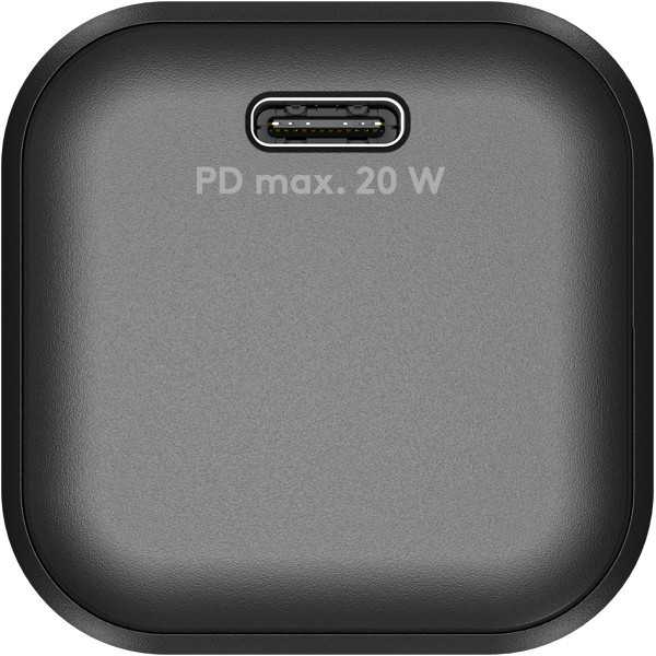 20 W USB-C PD GaN -pikalaturi Nano, musta