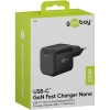 20 W USB-C PD GaN -pikalaturi Nano, musta