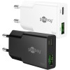 30 W USB-C PD GaN -kaksoispikalaturi, ohut, valkoinen