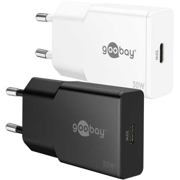 30 W USB-C PD GaN -pikalaturi, ohut, musta
