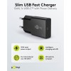 30 W USB-C PD GaN -pikalaturi, ohut, musta