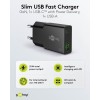 25 W USB-C PD GaN -kaksoispikalaturi, ohut, musta