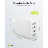 30 W USB-A -moniporttilaturi, valkoinen