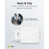 28 W USB-A QC -kaksoispikalaturi, valkoinen
