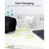 28 W USB-A QC -kaksoispikalaturi, valkoinen