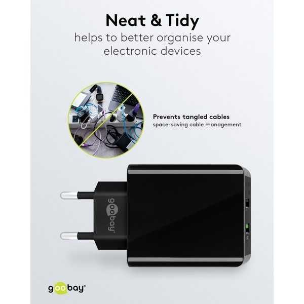 28 W USB-A QC -kaksoispikalaturi, musta