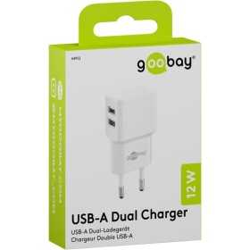 12 W USB-A kaksoislaturi, valkoinen