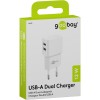 12 W USB-A kaksoislaturi, valkoinen