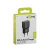 12 W USB-A kaksoislaturi musta