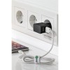 12 W USB-A kaksoislaturi musta