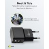 12 W USB-A kaksoislaturi musta