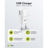 5 W USB-A-laturi, valkoinen