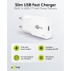 25 W USB-C PD GaN -pikalaturi, ohut, valkoinen