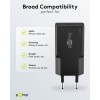 25 W USB-C PD GaN -pikalaturi, ohut, musta
